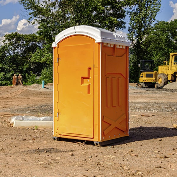 how often are the portable restrooms cleaned and serviced during a rental period in Ludlow PA